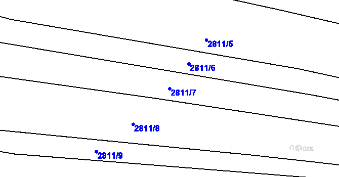 Parcela st. 2811/7 v KÚ Koloměřice, Katastrální mapa