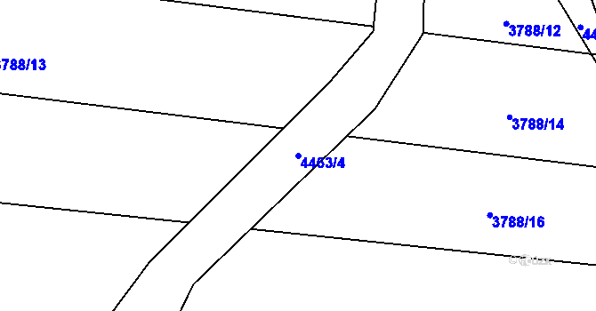 Parcela st. 4463/4 v KÚ Koloměřice, Katastrální mapa