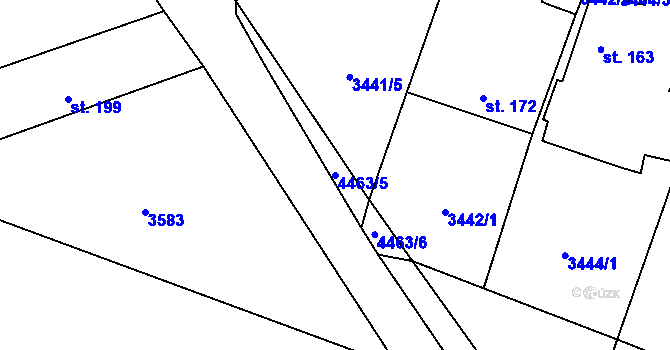 Parcela st. 4463/5 v KÚ Koloměřice, Katastrální mapa