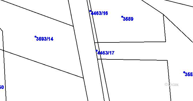 Parcela st. 4463/17 v KÚ Koloměřice, Katastrální mapa