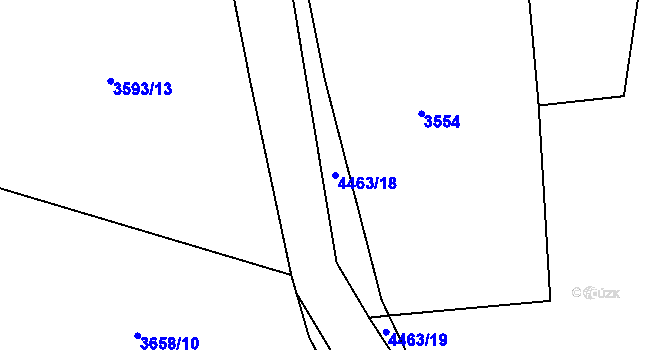 Parcela st. 4463/18 v KÚ Koloměřice, Katastrální mapa