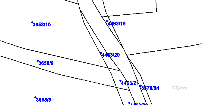 Parcela st. 4463/20 v KÚ Koloměřice, Katastrální mapa