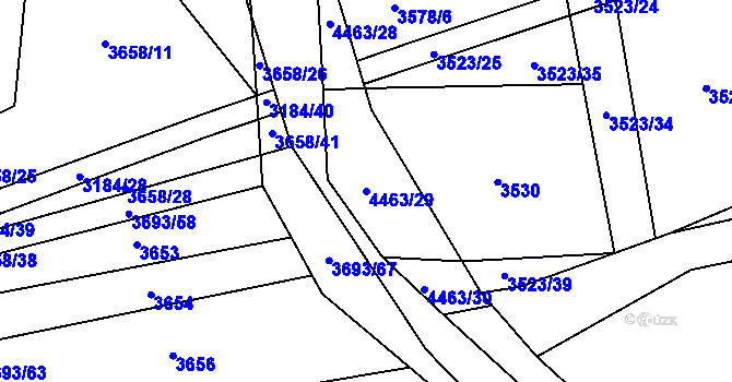 Parcela st. 4463/29 v KÚ Koloměřice, Katastrální mapa