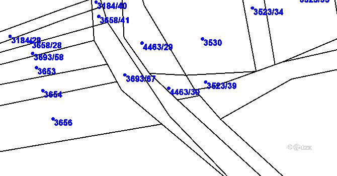 Parcela st. 4463/30 v KÚ Koloměřice, Katastrální mapa