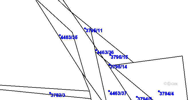Parcela st. 4463/36 v KÚ Koloměřice, Katastrální mapa