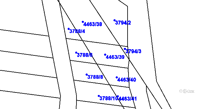 Parcela st. 4463/39 v KÚ Koloměřice, Katastrální mapa