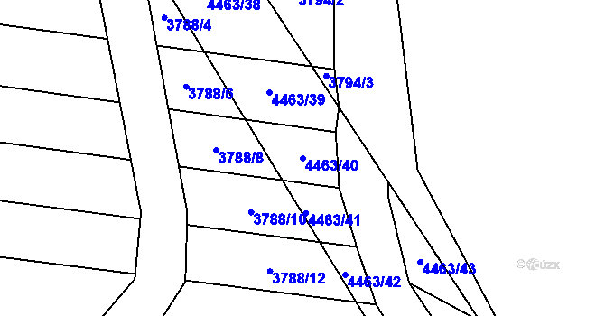 Parcela st. 4463/40 v KÚ Koloměřice, Katastrální mapa