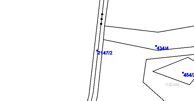 Parcela st. 2147/2 v KÚ Chrášťovice, Katastrální mapa