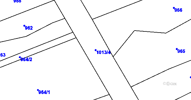 Parcela st. 1013/4 v KÚ Chroboly, Katastrální mapa