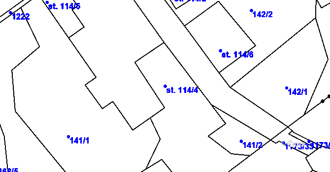 Parcela st. 114/4 v KÚ Chromeč, Katastrální mapa