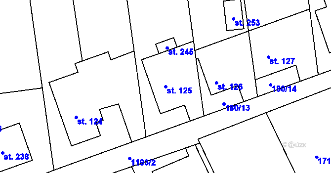 Parcela st. 125 v KÚ Chromeč, Katastrální mapa