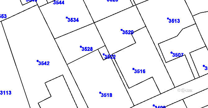 Parcela st. 131/2 v KÚ Chromeč, Katastrální mapa