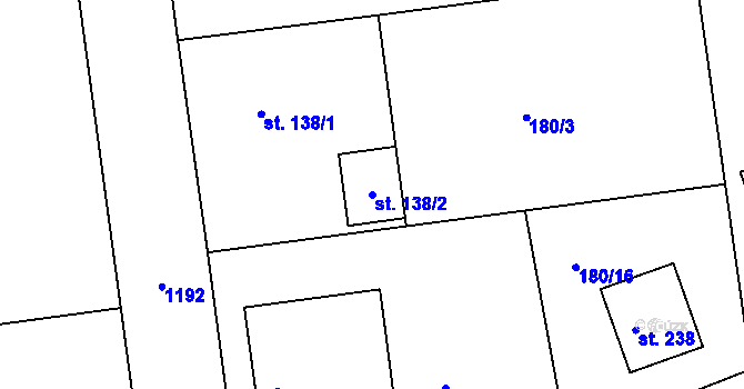 Parcela st. 138/2 v KÚ Chromeč, Katastrální mapa