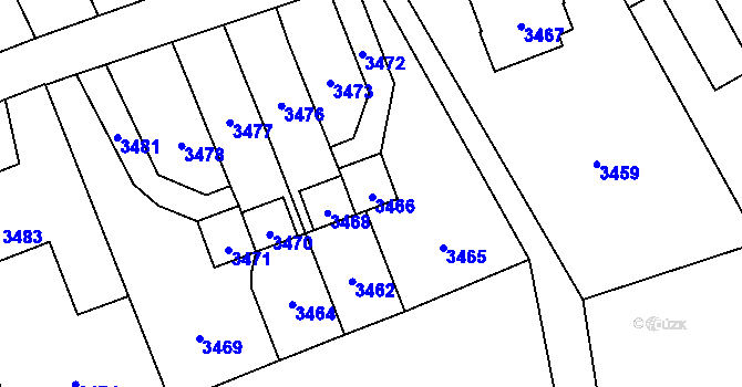 Parcela st. 207 v KÚ Chromeč, Katastrální mapa