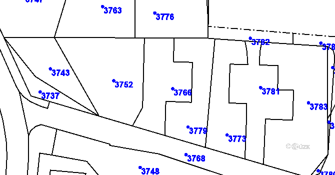 Parcela st. 211 v KÚ Chromeč, Katastrální mapa