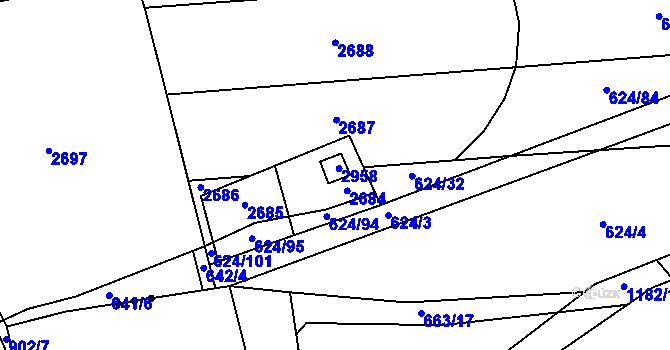 Parcela st. 281 v KÚ Chromeč, Katastrální mapa