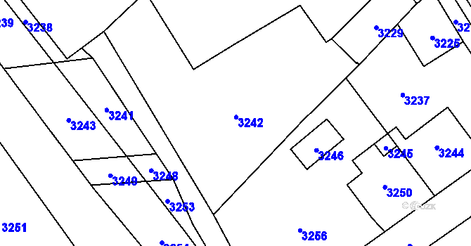 Parcela st. 7/1 v KÚ Chromeč, Katastrální mapa