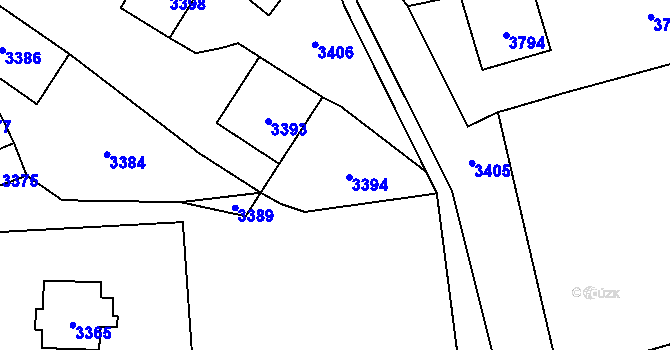 Parcela st. 48/2 v KÚ Chromeč, Katastrální mapa