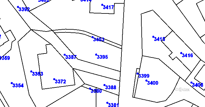 Parcela st. 57 v KÚ Chromeč, Katastrální mapa