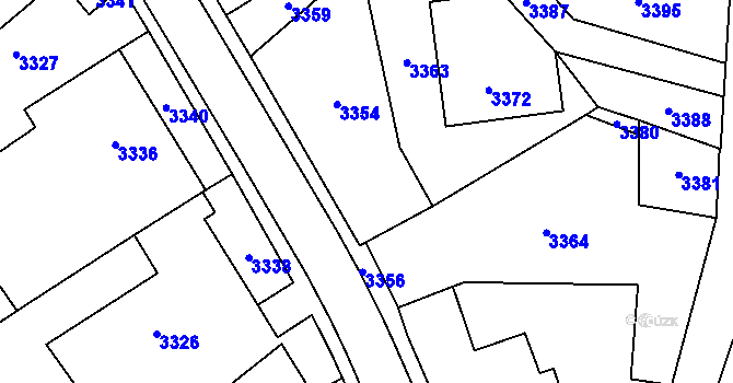 Parcela st. 59 v KÚ Chromeč, Katastrální mapa