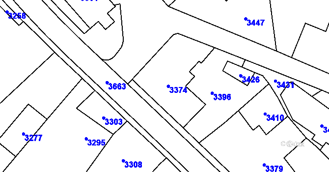 Parcela st. 63 v KÚ Chromeč, Katastrální mapa