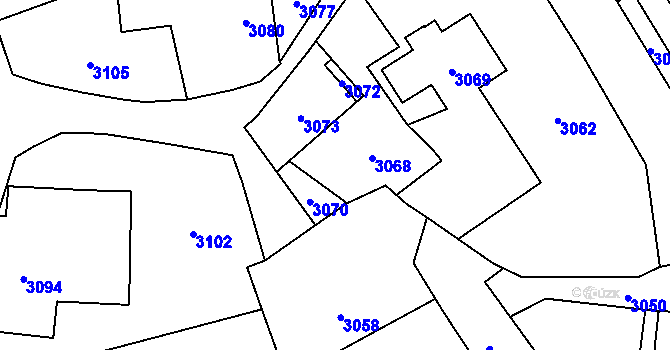 Parcela st. 86 v KÚ Chromeč, Katastrální mapa