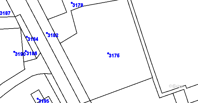 Parcela st. 102/1 v KÚ Chromeč, Katastrální mapa