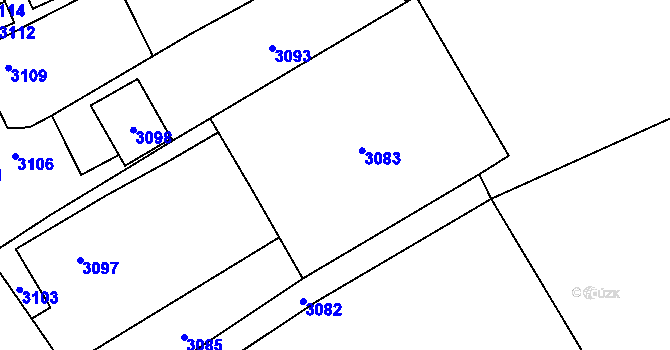 Parcela st. 106 v KÚ Chromeč, Katastrální mapa