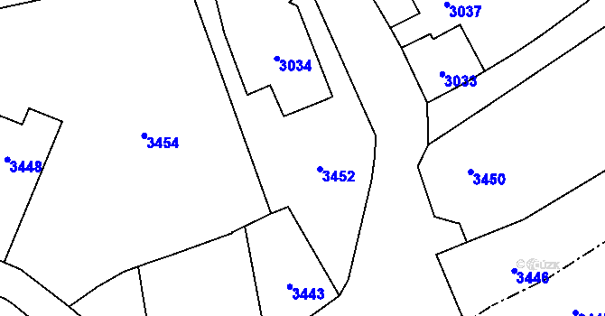 Parcela st. 110/2 v KÚ Chromeč, Katastrální mapa