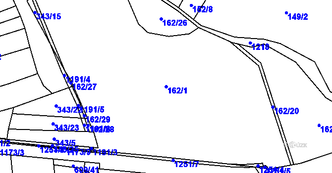 Parcela st. 162/1 v KÚ Chromeč, Katastrální mapa