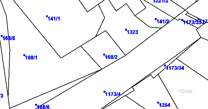 Parcela st. 168/2 v KÚ Chromeč, Katastrální mapa