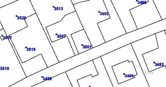 Parcela st. 171/11 v KÚ Chromeč, Katastrální mapa