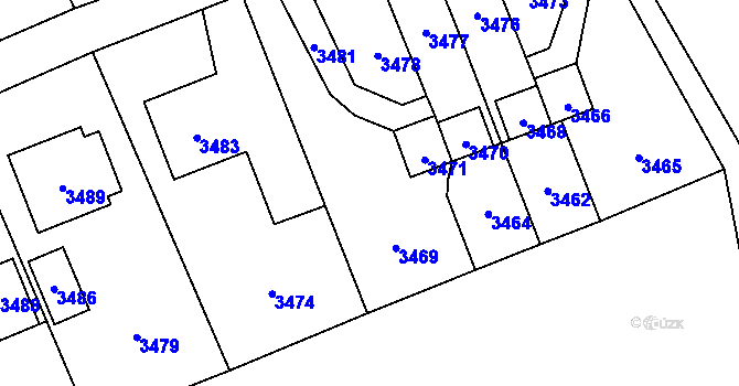 Parcela st. 175/1 v KÚ Chromeč, Katastrální mapa
