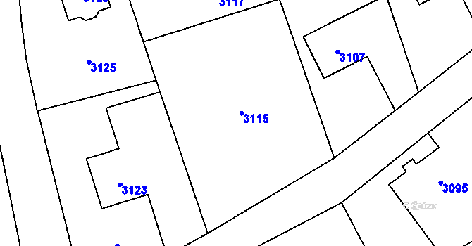 Parcela st. 177/1 v KÚ Chromeč, Katastrální mapa