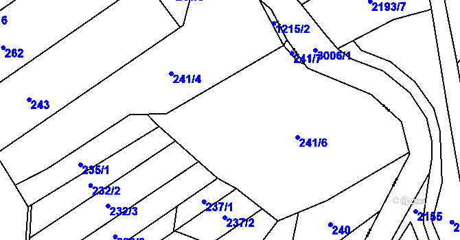 Parcela st. 241 v KÚ Chromeč, Katastrální mapa