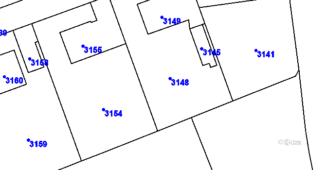 Parcela st. 609/4 v KÚ Chromeč, Katastrální mapa