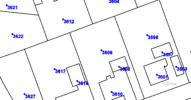 Parcela st. 609/11 v KÚ Chromeč, Katastrální mapa