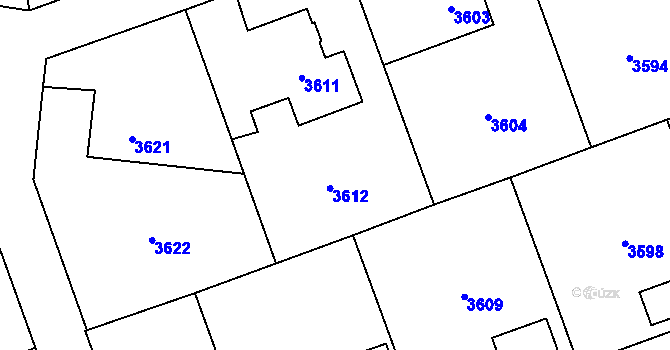Parcela st. 609/19 v KÚ Chromeč, Katastrální mapa