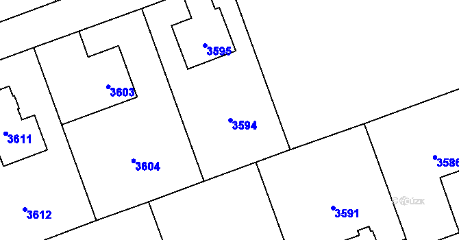 Parcela st. 609/25 v KÚ Chromeč, Katastrální mapa