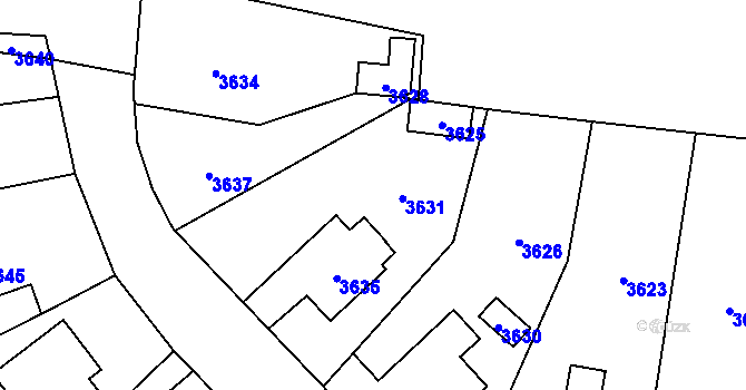 Parcela st. 609/33 v KÚ Chromeč, Katastrální mapa