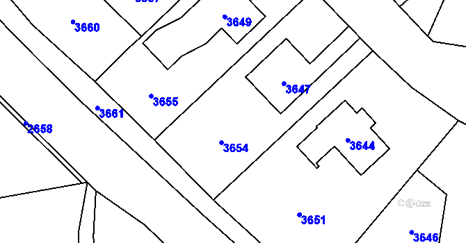 Parcela st. 609/35 v KÚ Chromeč, Katastrální mapa
