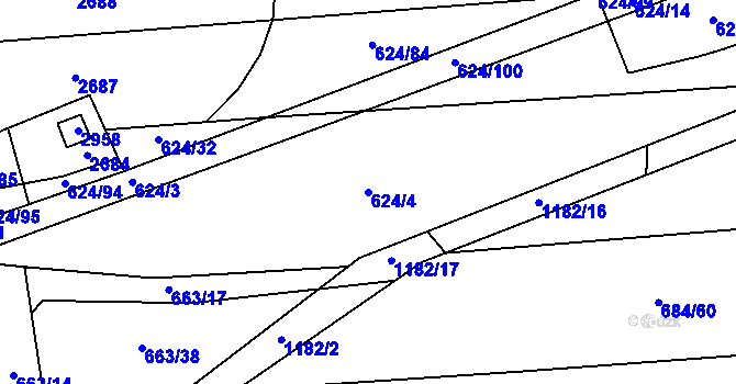 Parcela st. 624/4 v KÚ Chromeč, Katastrální mapa