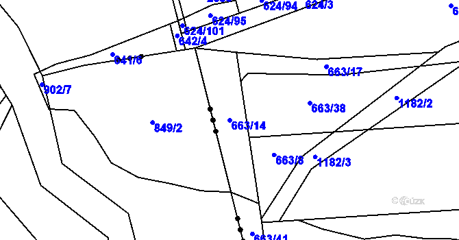 Parcela st. 663/14 v KÚ Chromeč, Katastrální mapa