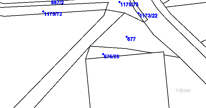 Parcela st. 676/26 v KÚ Chromeč, Katastrální mapa