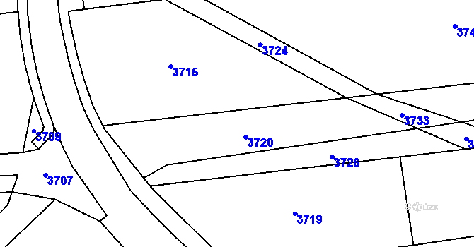 Parcela st. 1076/3 v KÚ Chromeč, Katastrální mapa
