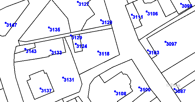 Parcela st. 1168/4 v KÚ Chromeč, Katastrální mapa