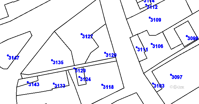 Parcela st. 1168/5 v KÚ Chromeč, Katastrální mapa