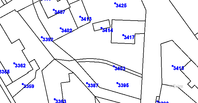 Parcela st. 1168/10 v KÚ Chromeč, Katastrální mapa
