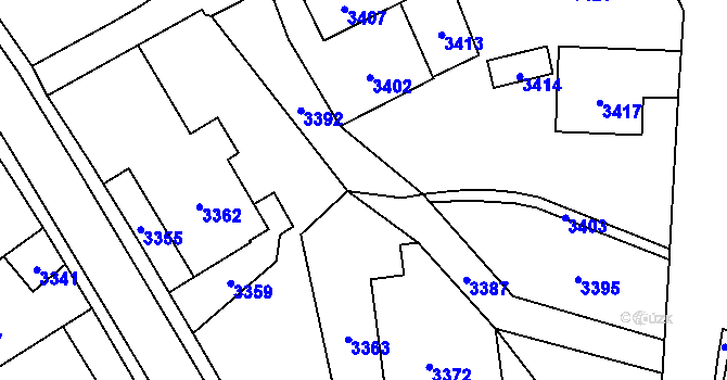 Parcela st. 1172/6 v KÚ Chromeč, Katastrální mapa