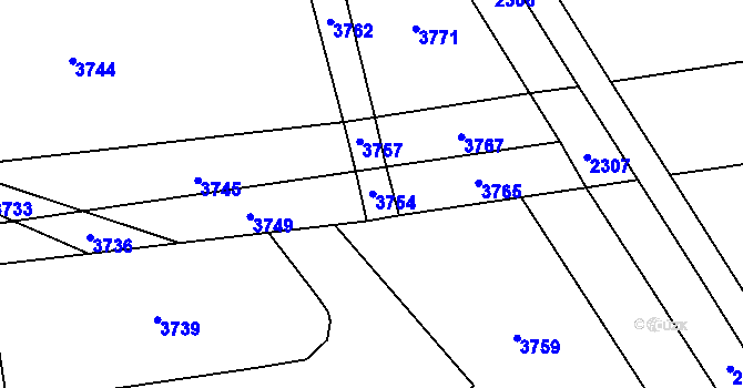 Parcela st. 1205/5 v KÚ Chromeč, Katastrální mapa
